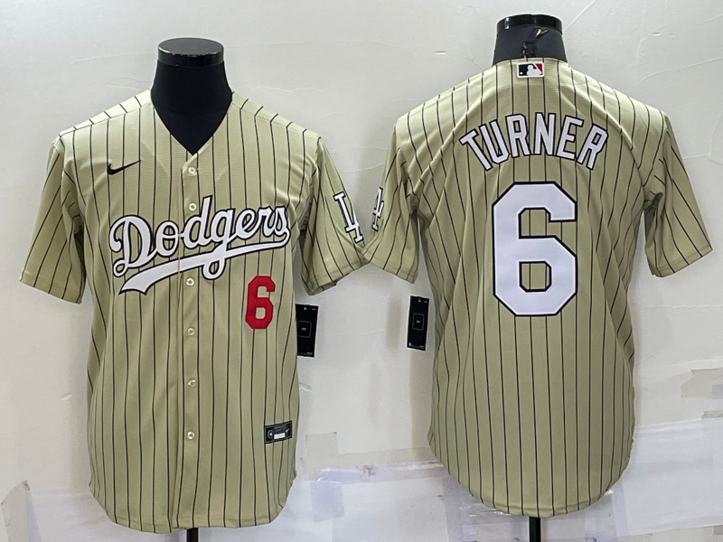 Men's Los Angeles Dodgers Trea Turner #6 Gold Baseball Jersey